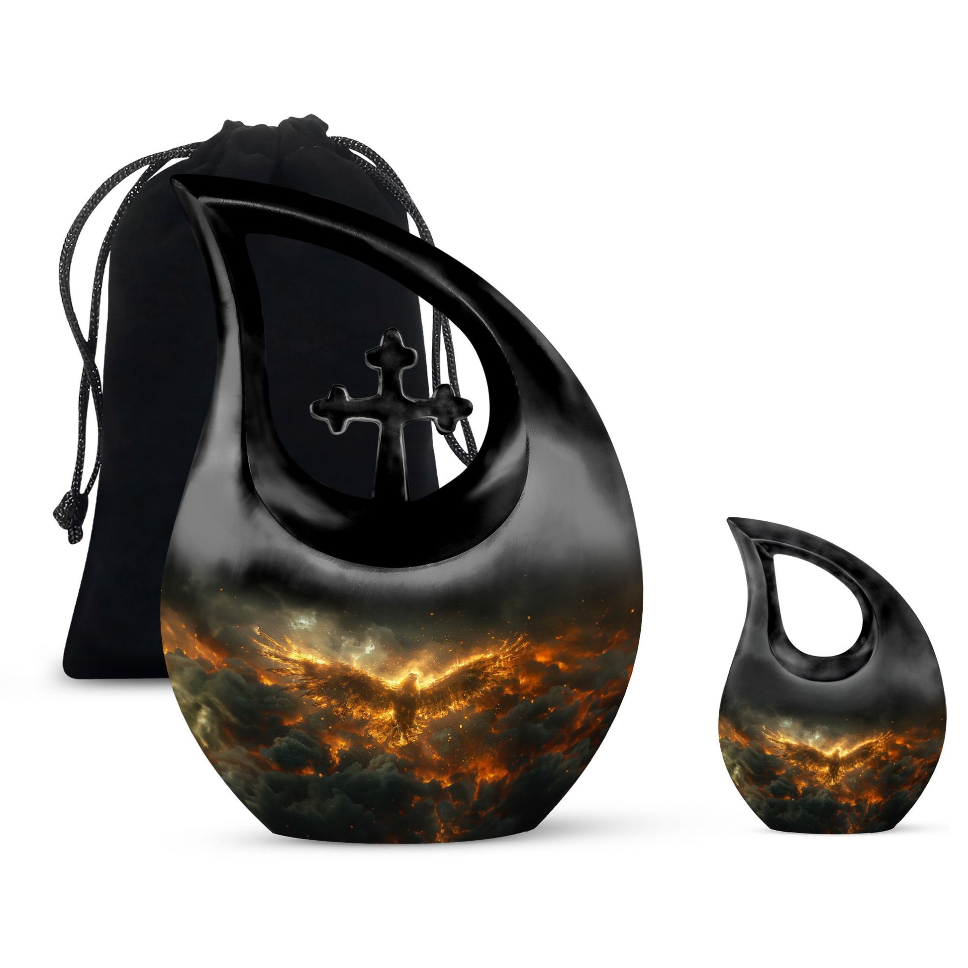 10-inch Phoenix Storm Rising urn