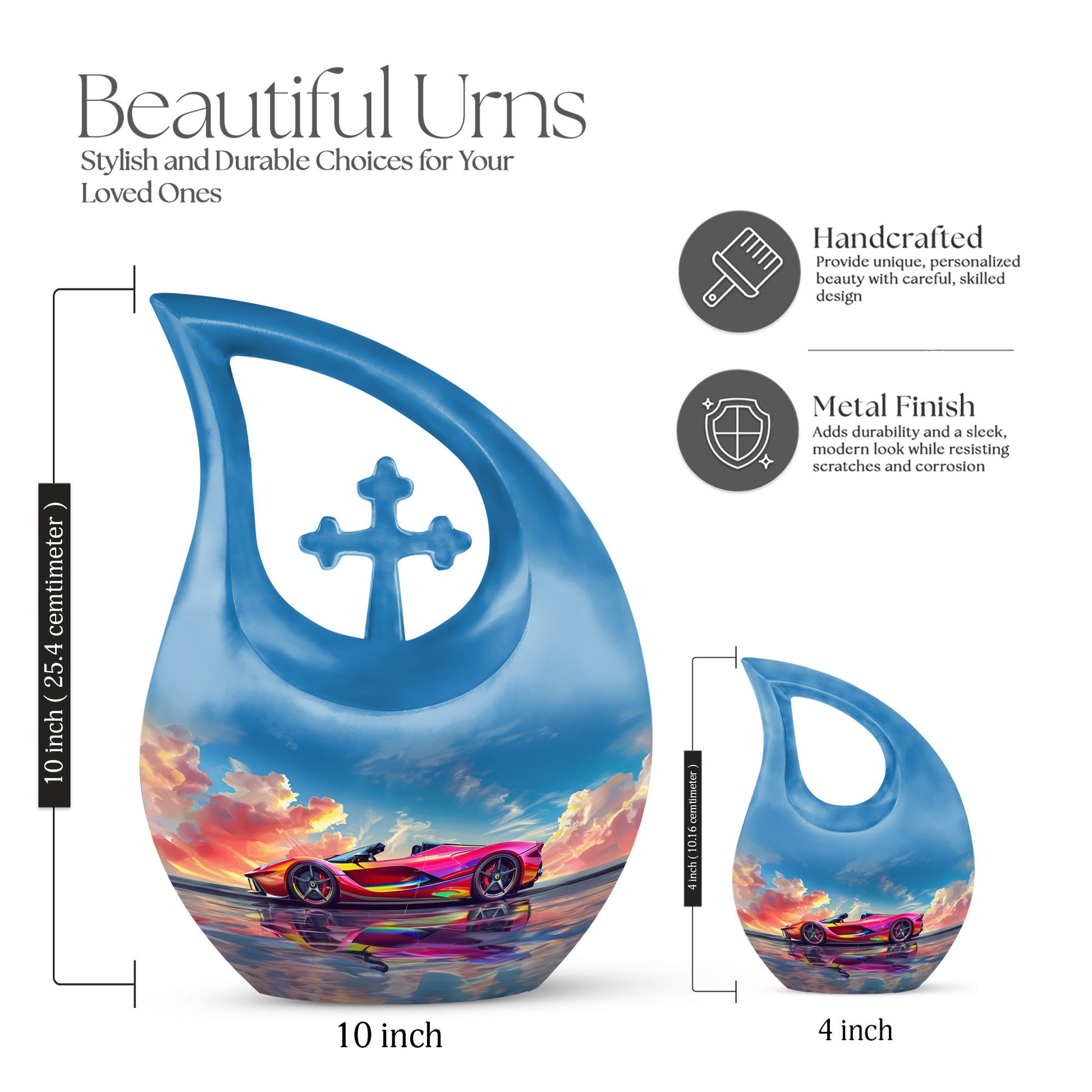 10-inch Sunset Spectrum Roadster Urn 