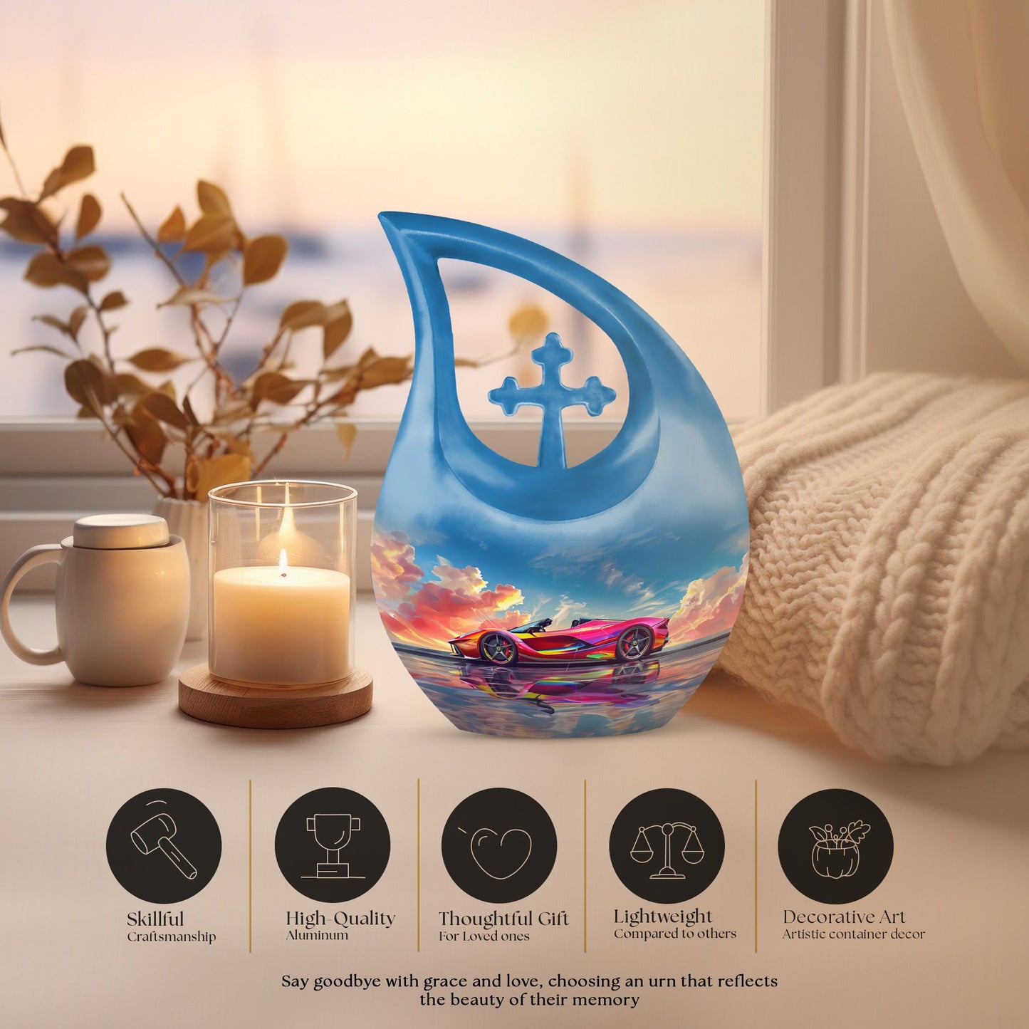 10-inch Sunset Spectrum Roadster Urn 