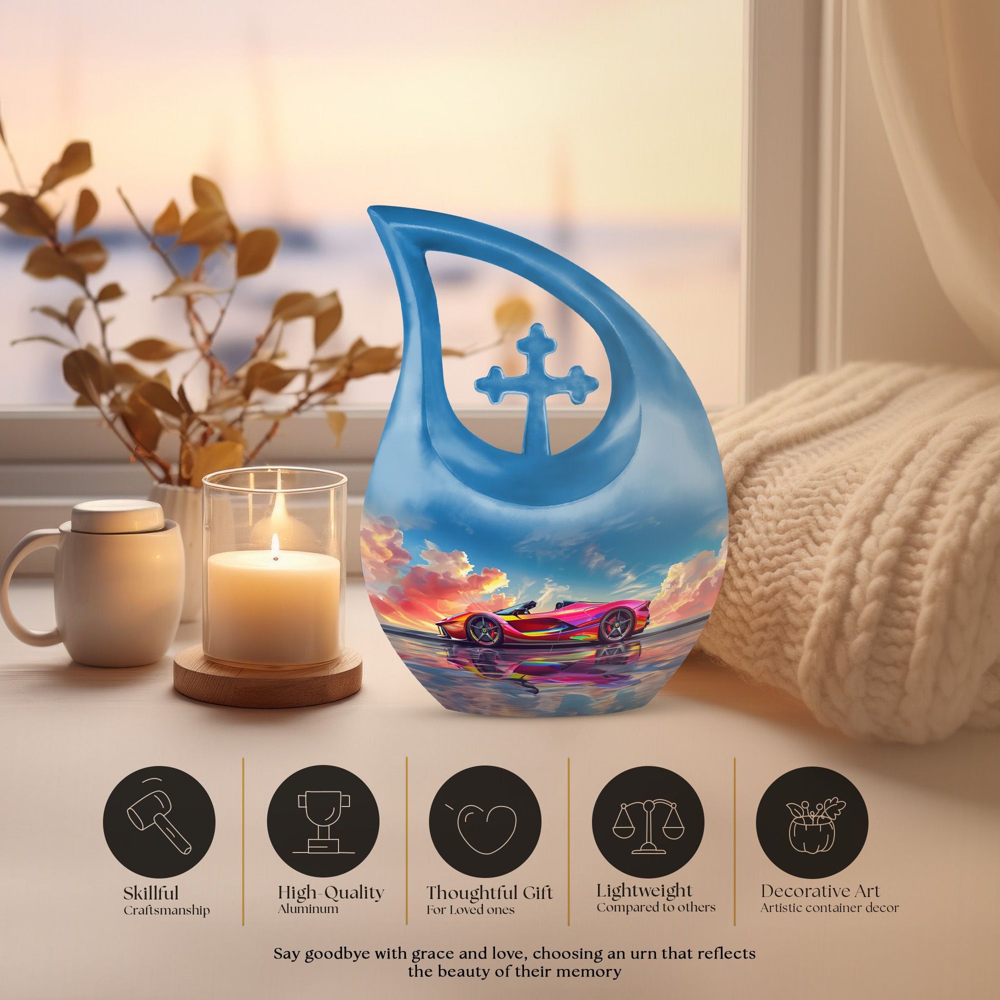 10-inch Sunset Spectrum Roadster Urn 