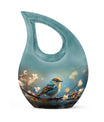 10-inch Tranquil Nature Serenade Cross Drop Urn 