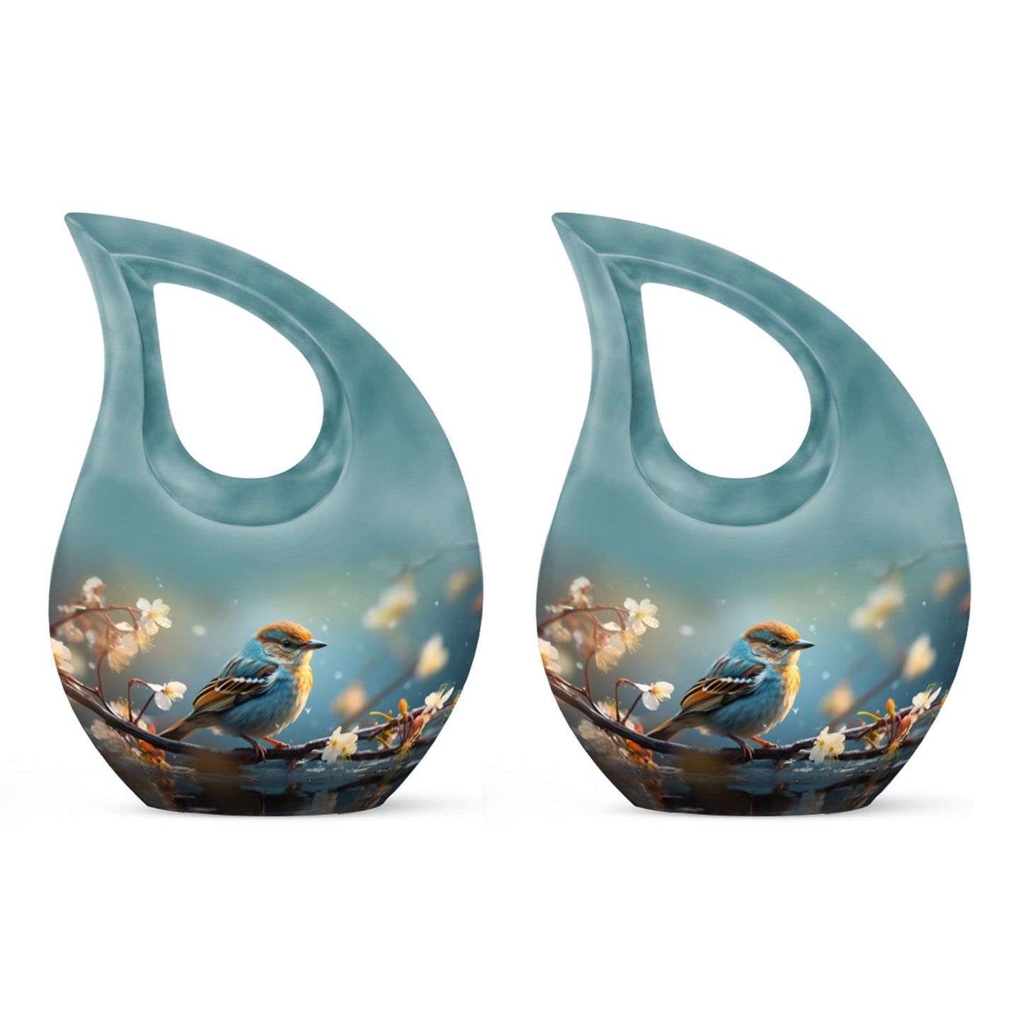 10-inch Tranquil Nature Serenade Cross Drop Urn 