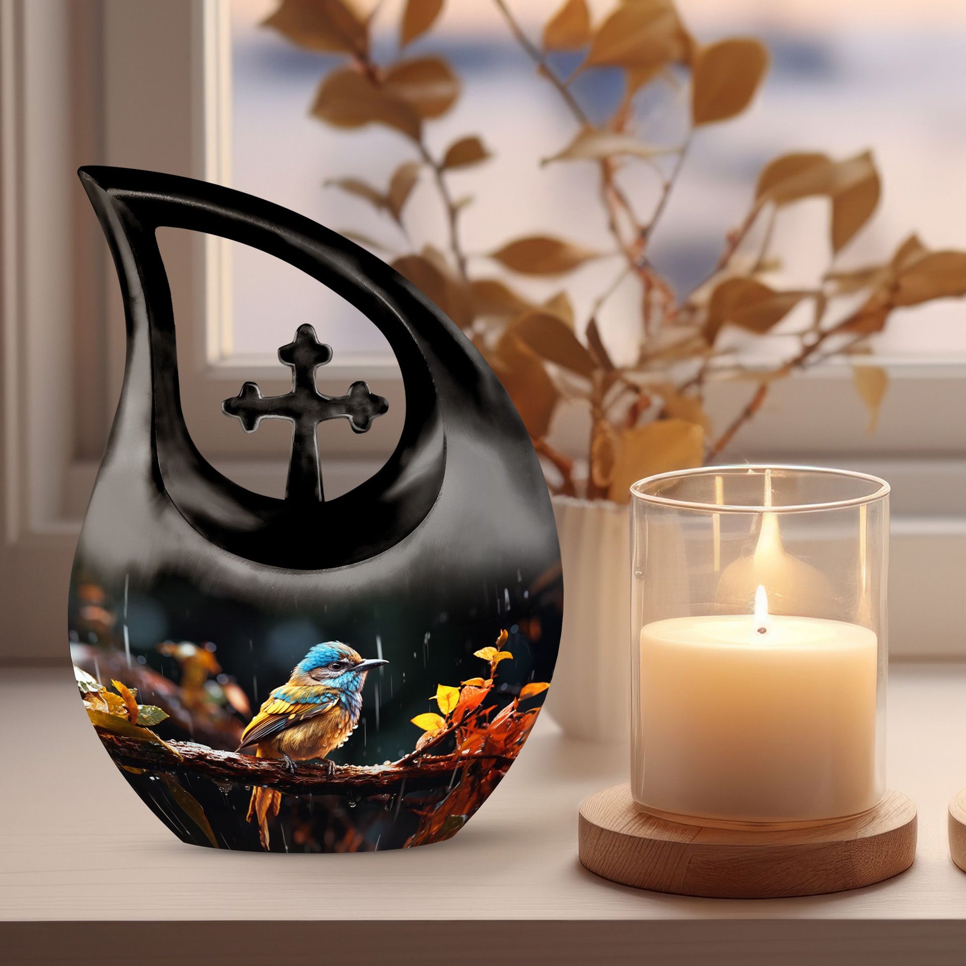Autumn Rain Wildlife Urn