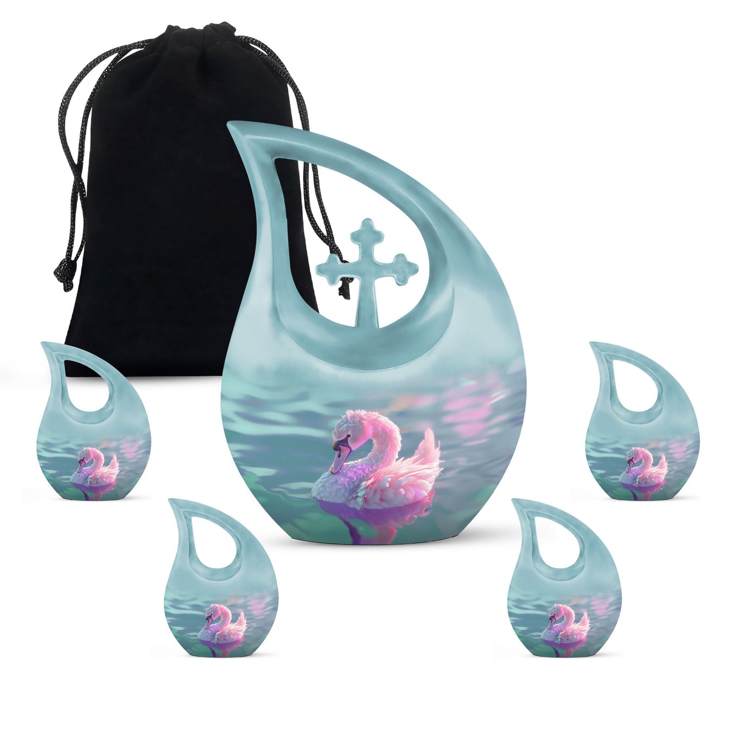 Pastel Serenity Waterfowl Urn