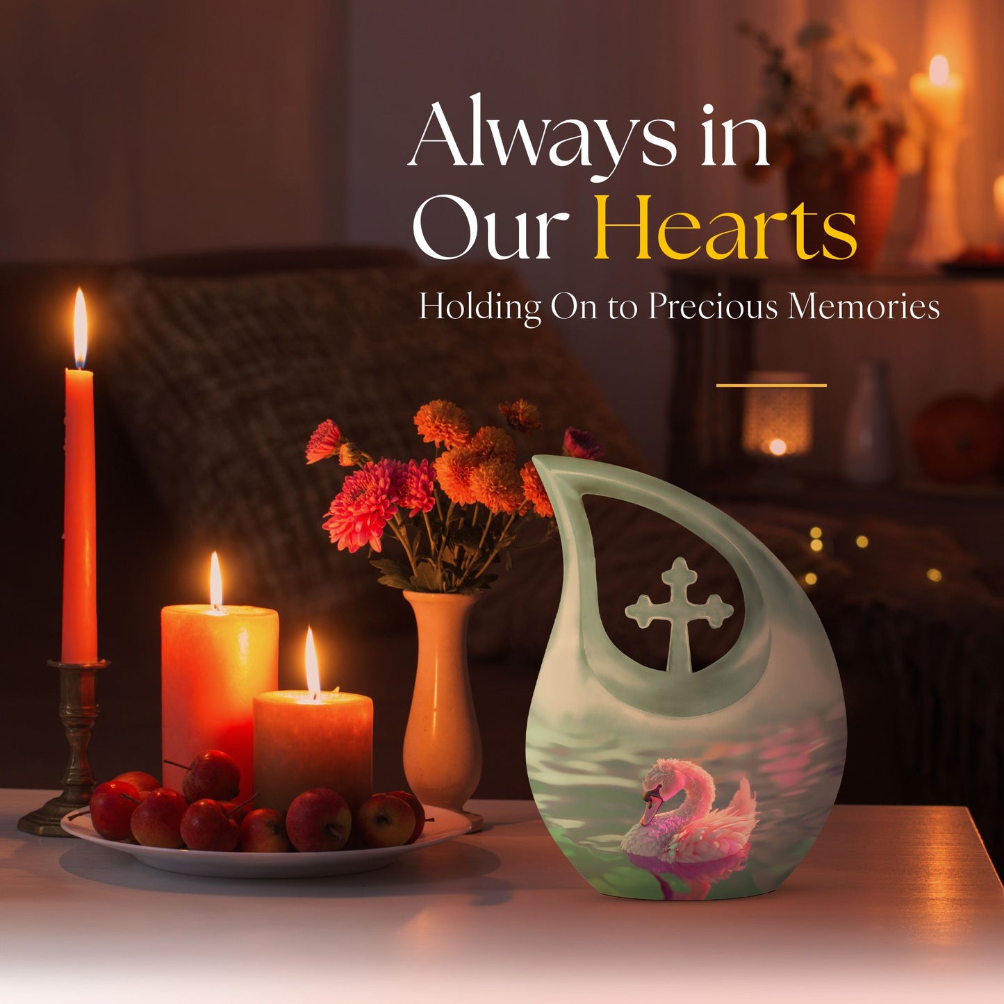 Pastel Serenity Waterfowl Urn