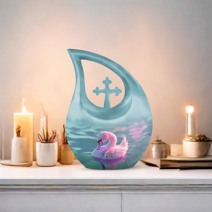 Pastel Serenity Waterfowl Urn