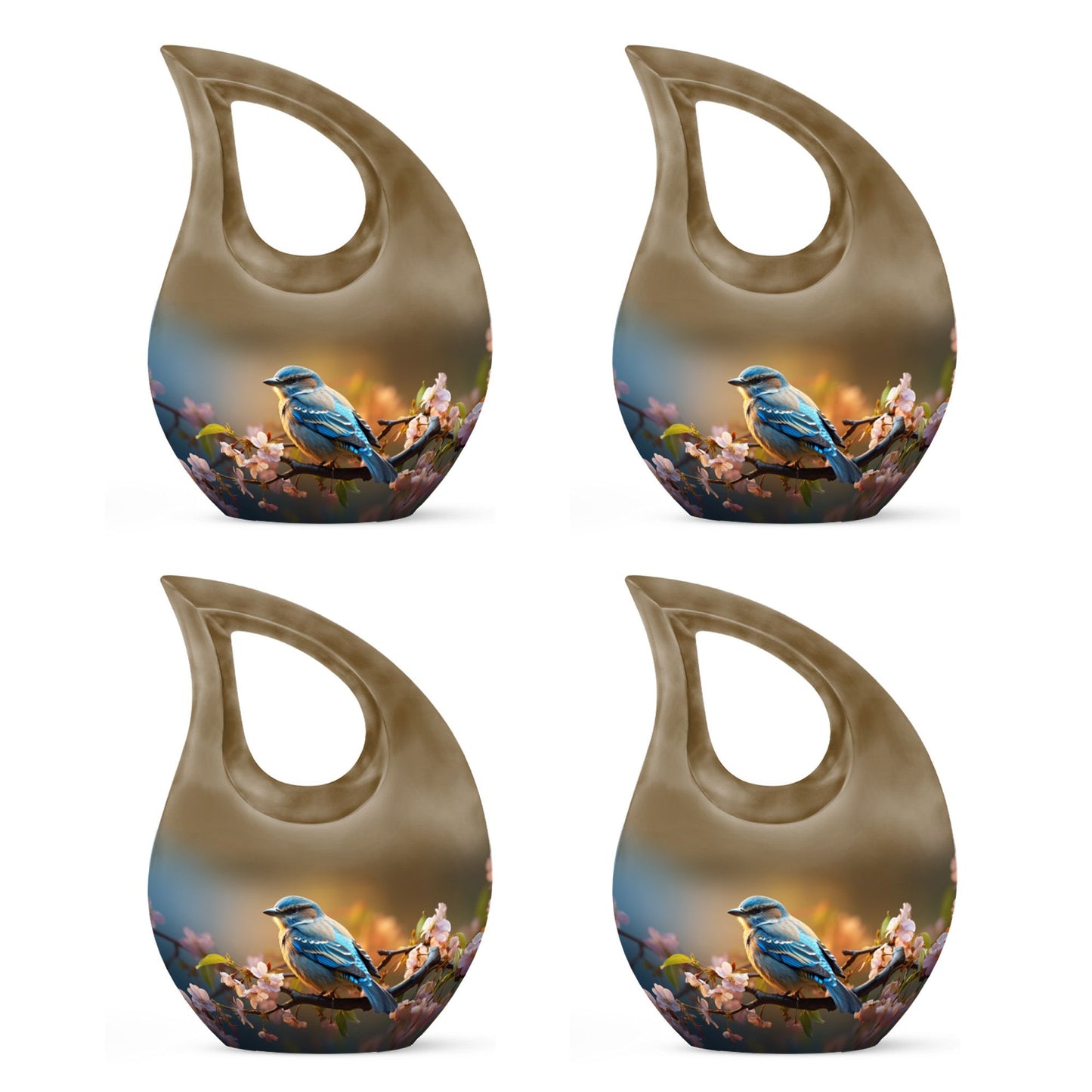 Personalized Bird Cremation Urn for Human Ashes - 10-inch, 200 cu in - Yatskia