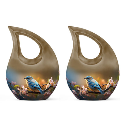 Personalized Bird Cremation Urn for Human Ashes - 10-inch, 200 cu in - Yatskia