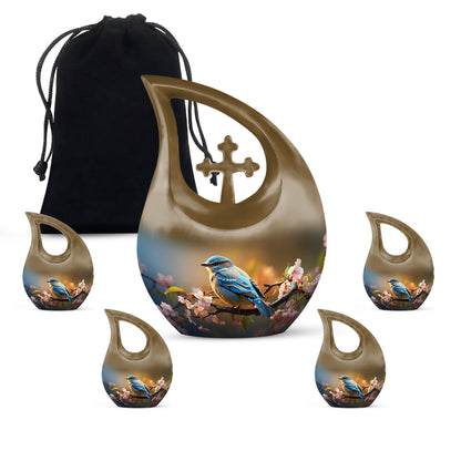 Personalized Bird Cremation Urn for Human Ashes - 10-inch, 200 cu in - Yatskia
