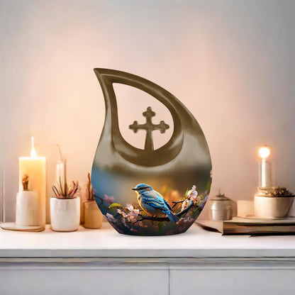 10-inch Spring Blossom Avian Large Urn
