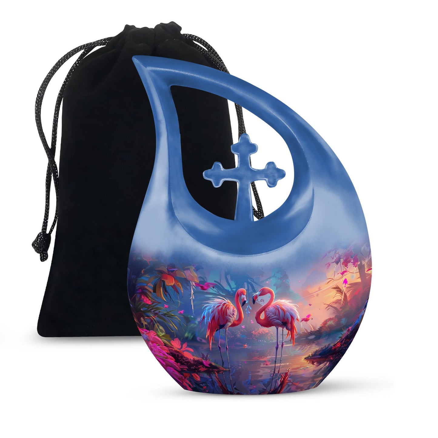 10-inch Tropical Flamingo Twilight Urn