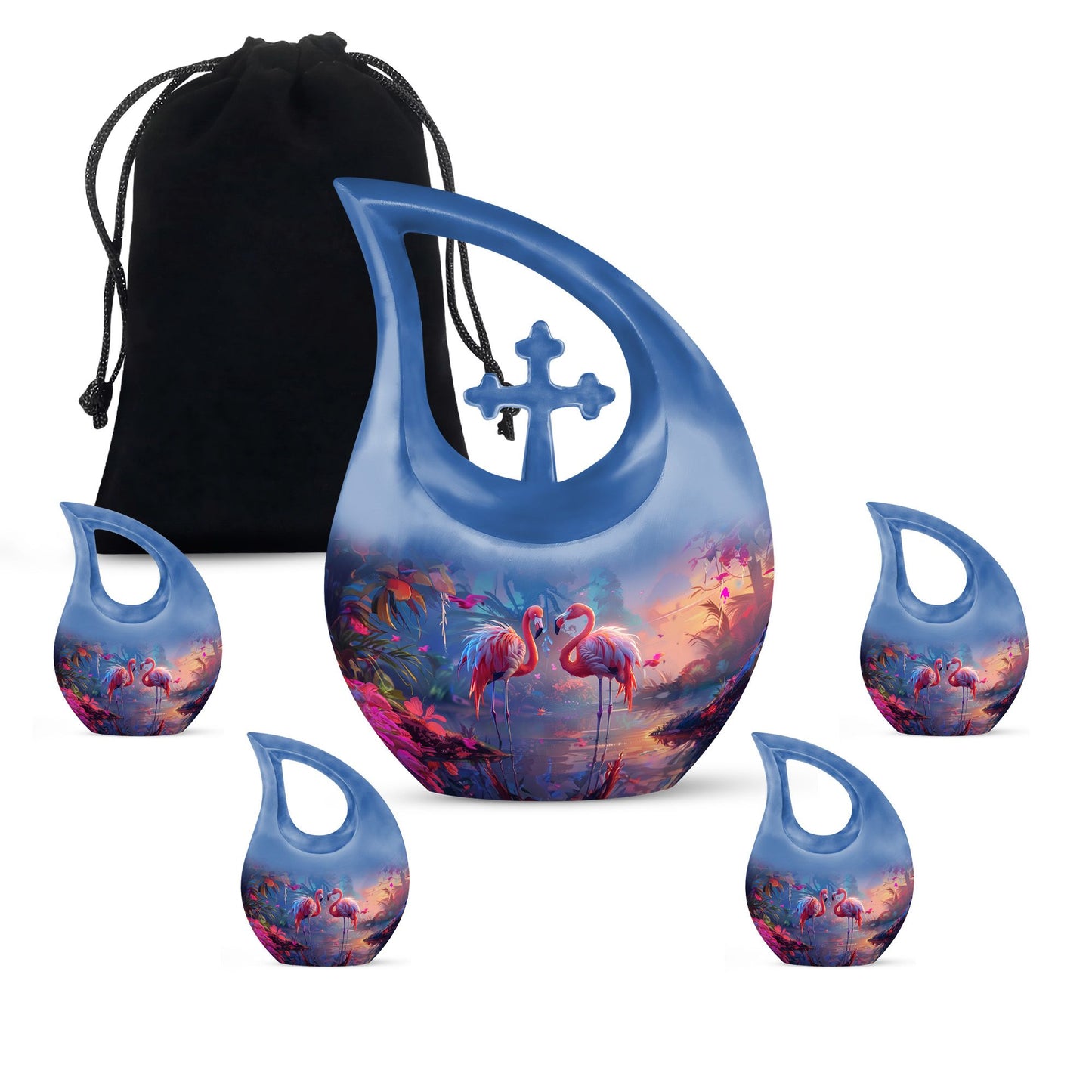 10-inch Tropical Flamingo Twilight Urn