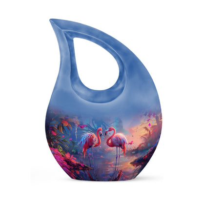 10-inch Tropical Flamingo Twilight Urn
