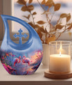 10-inch Tropical Flamingo Twilight Urn