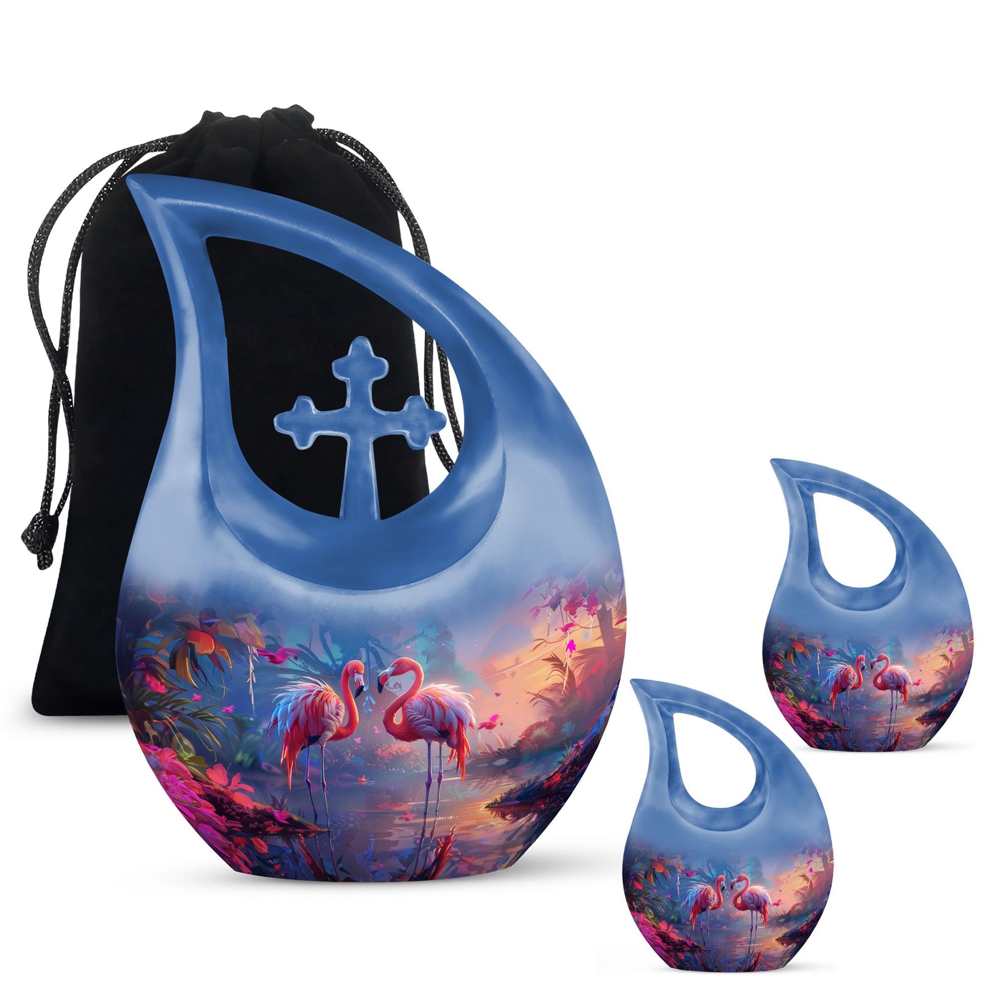 Flamingo Love Cremation Urn for Human Ashes - Cremation Urns For Adult