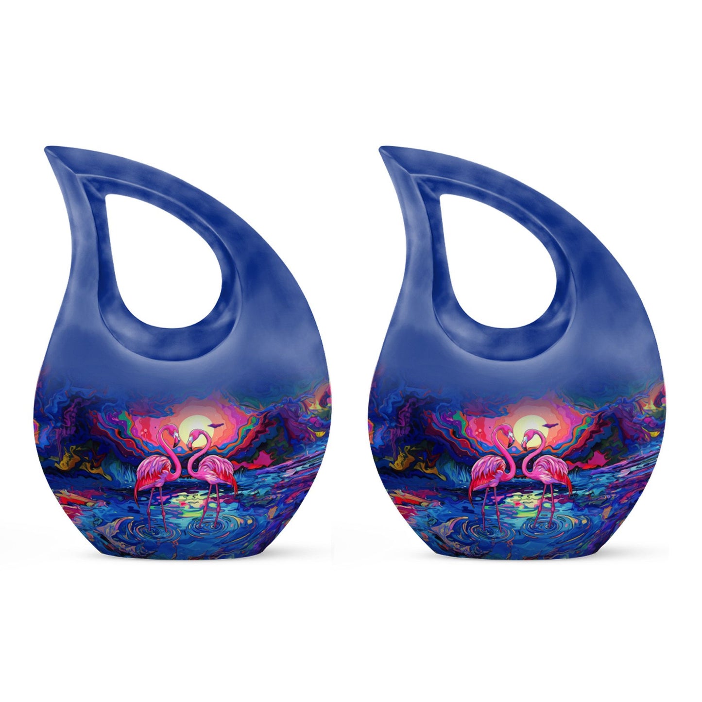 10-inch Vibrant Flamingo Fantasy Urn