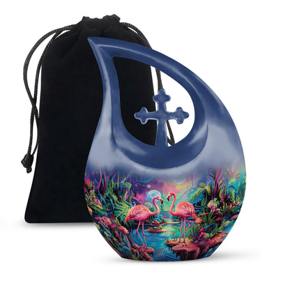 Enchanted Forest Flamingo Urn