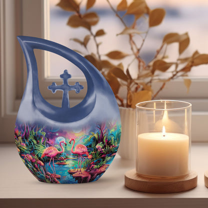 Enchanted Forest Flamingo Urn