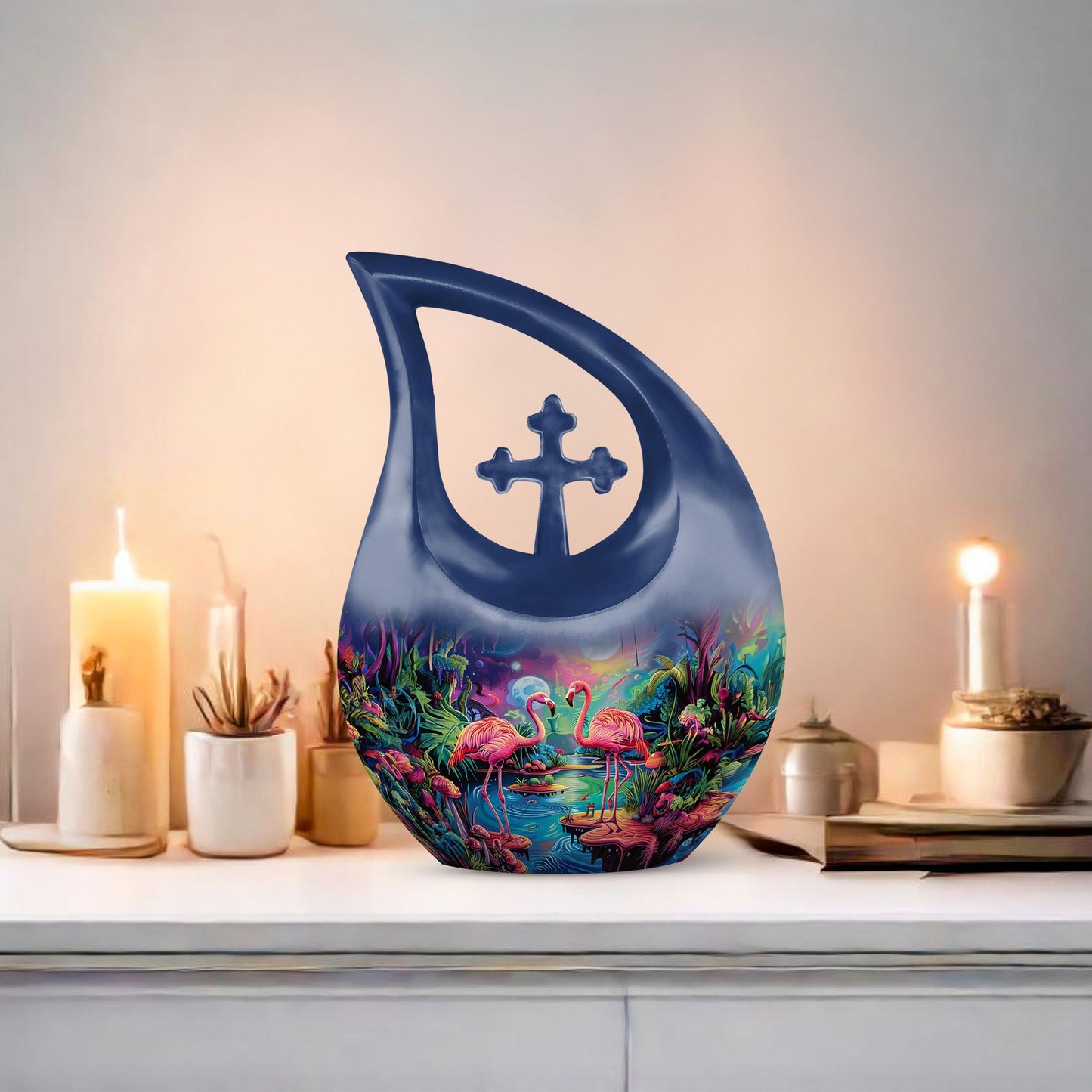 Enchanted Forest Flamingo Urn