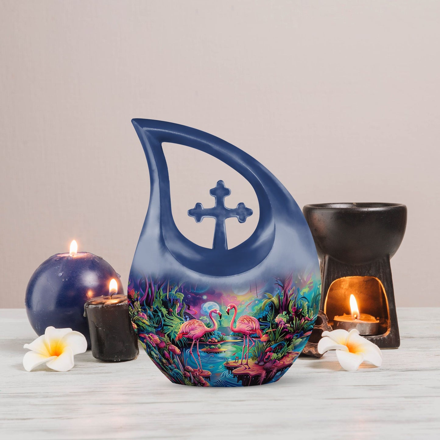 Enchanted Forest Flamingo Urn