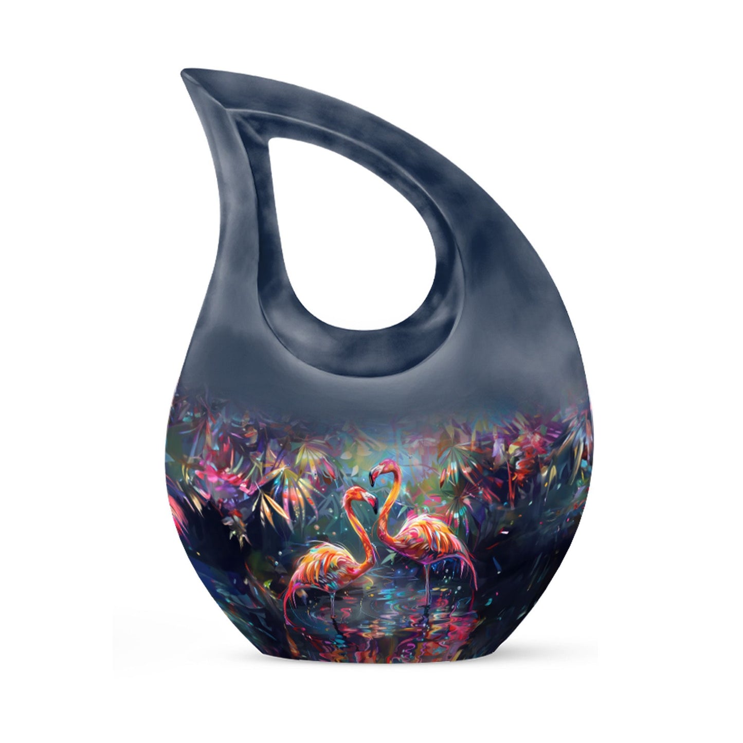 Extra large Crystal Garden Flamingo urn 