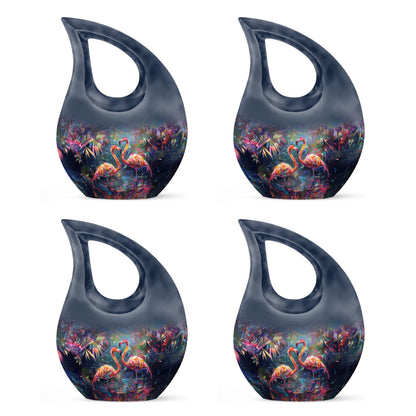 Extra large Crystal Garden Flamingo urn 