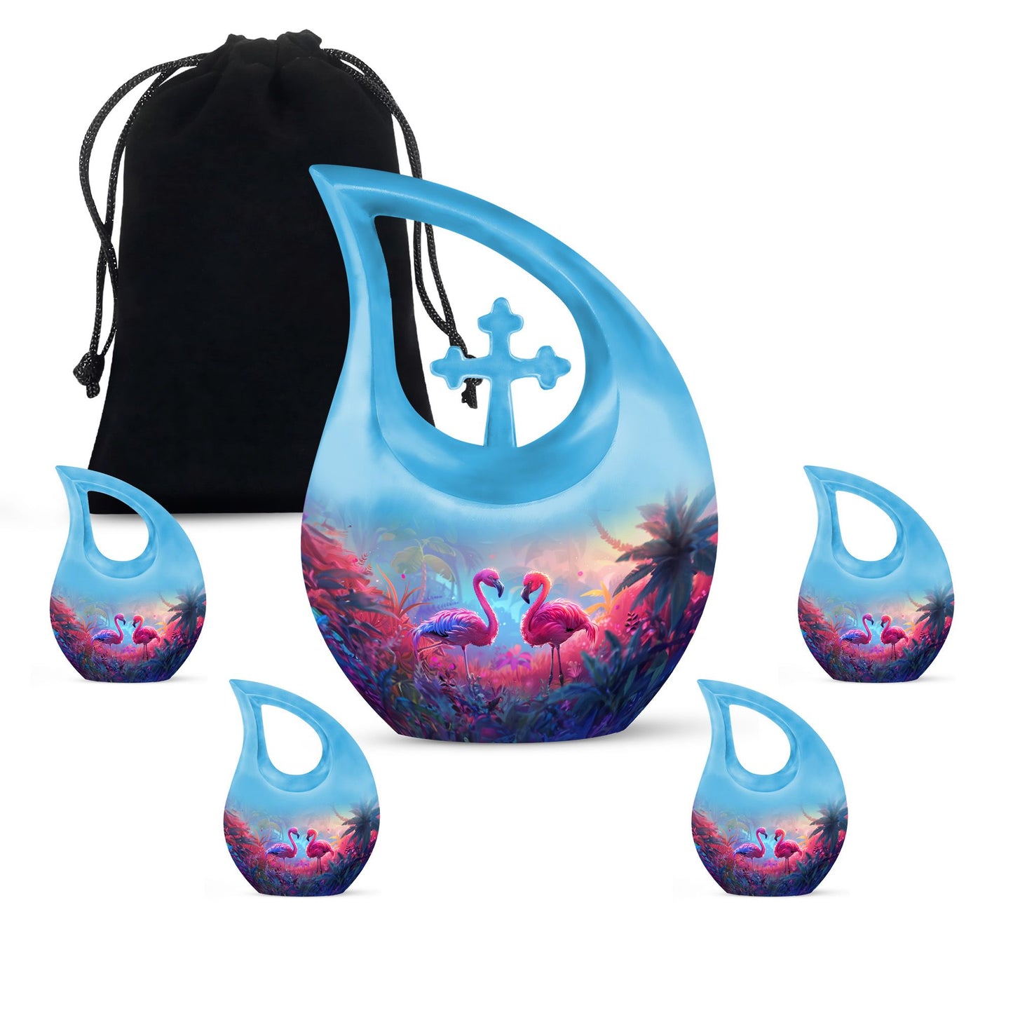 Pink Personalized Bird Cremation Urn for Men & Women - 10-inch, 200 cu in - Yatskia