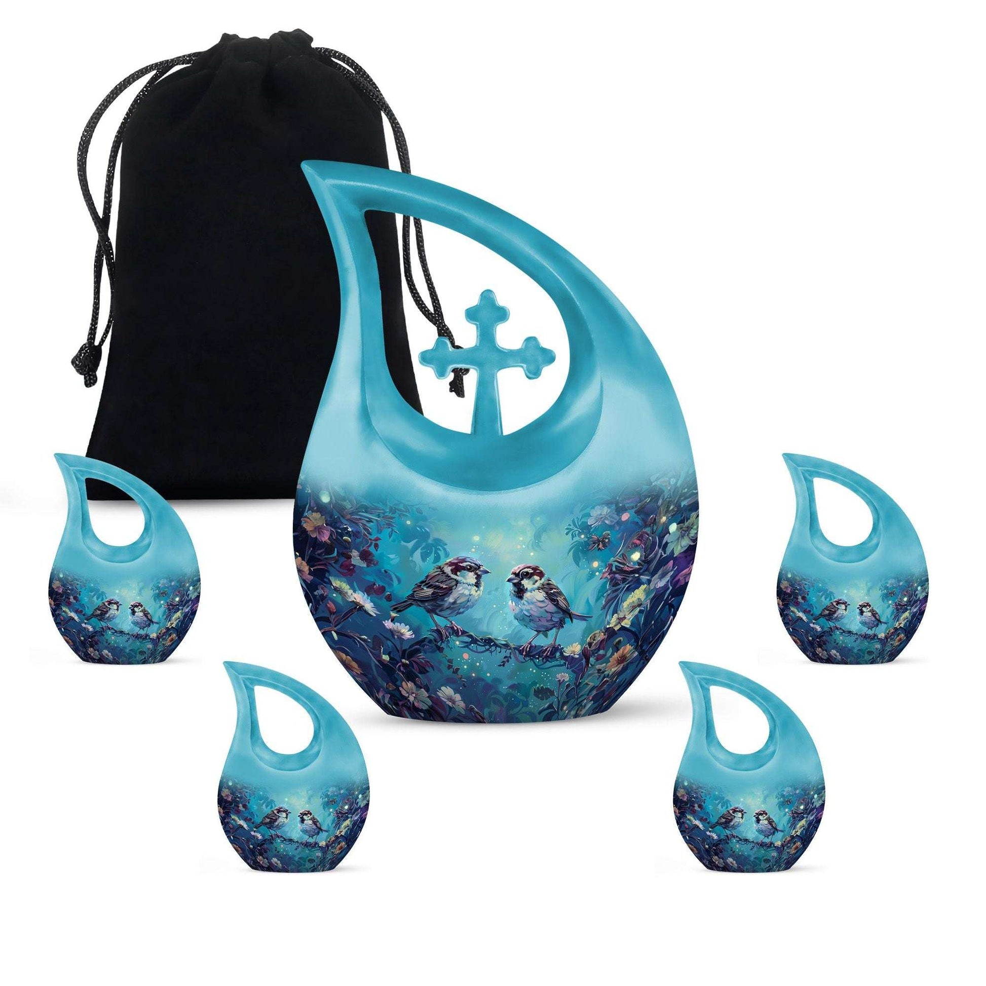 10-inch Enchanted Garden Sparrow Urn