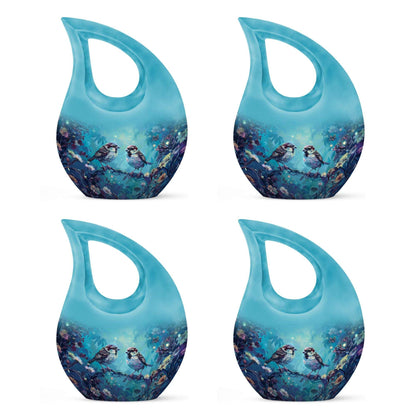 10-inch Enchanted Garden Sparrow Urn