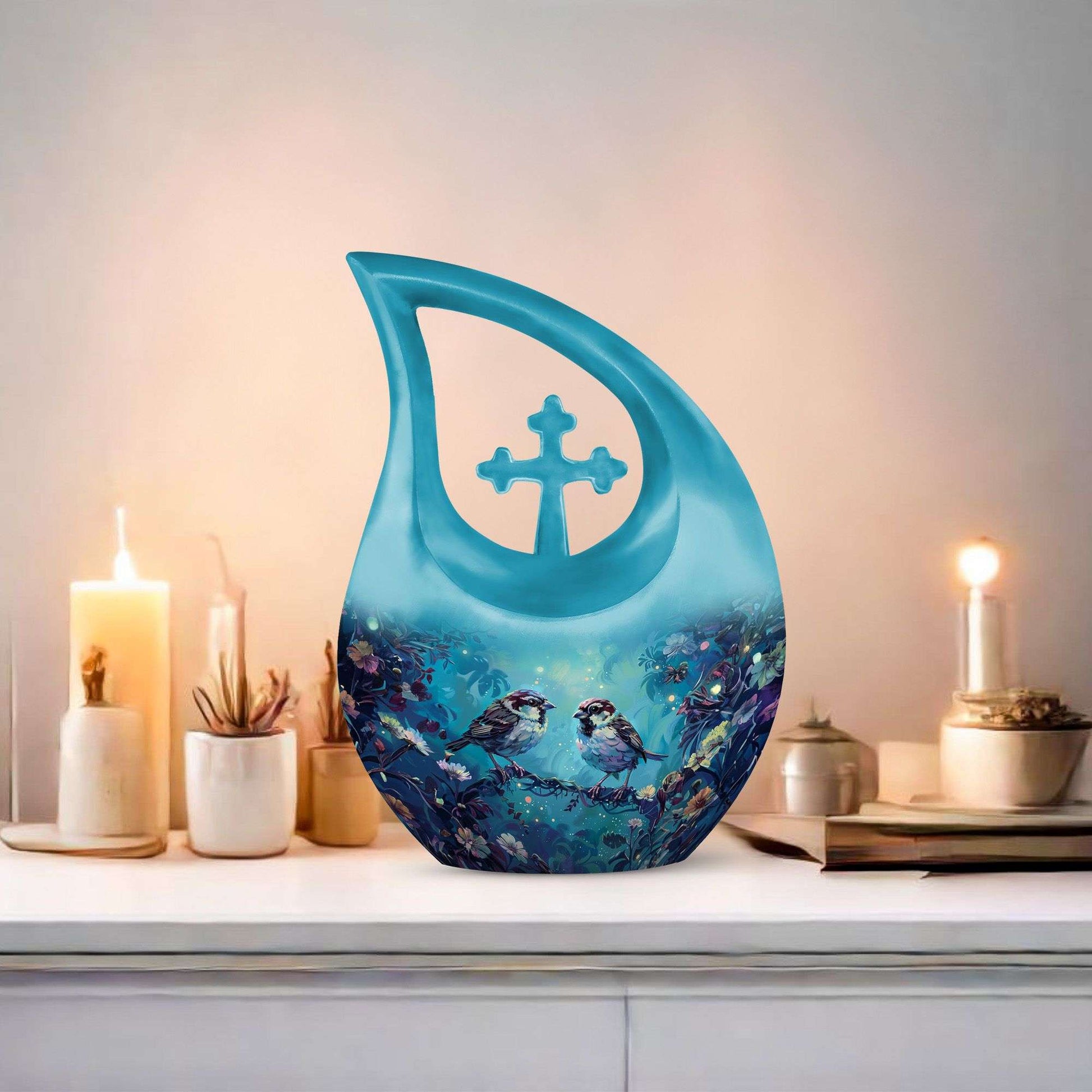 10-inch Enchanted Garden Sparrow Urn