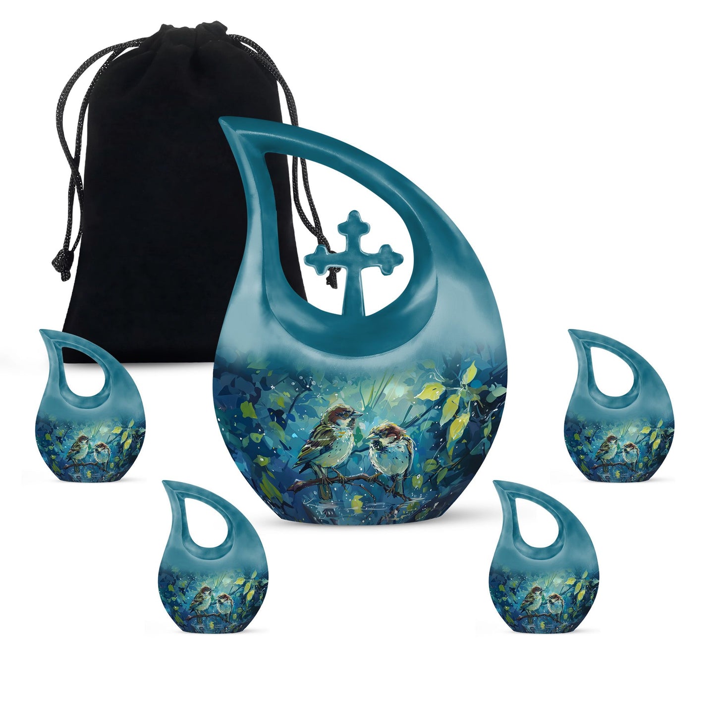 10-inch Rainy Day Sparrow Urn