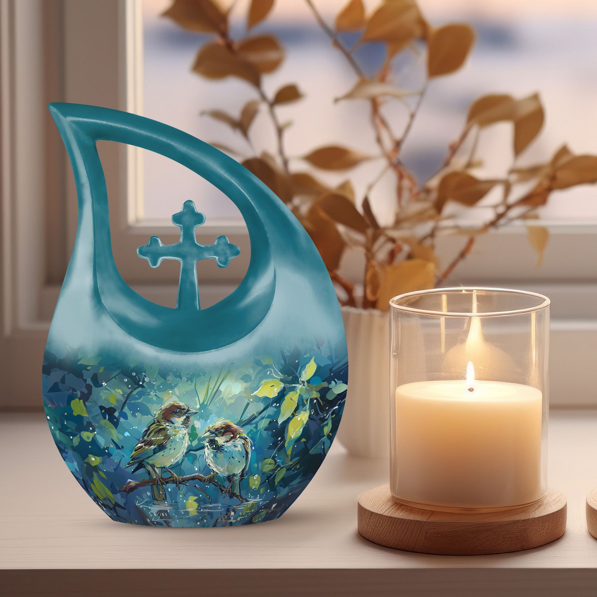 10-inch Rainy Day Sparrow Urn