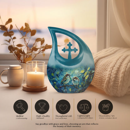 10-inch Rainy Day Sparrow Urn