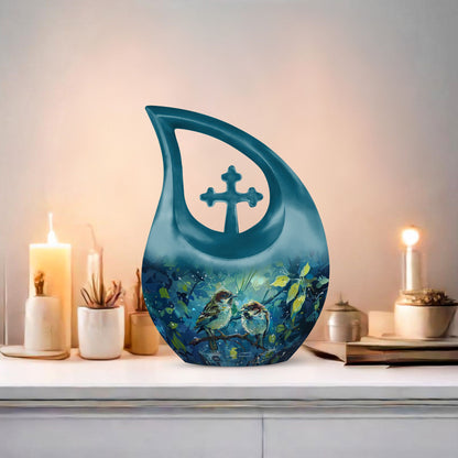 10-inch Rainy Day Sparrow Urn