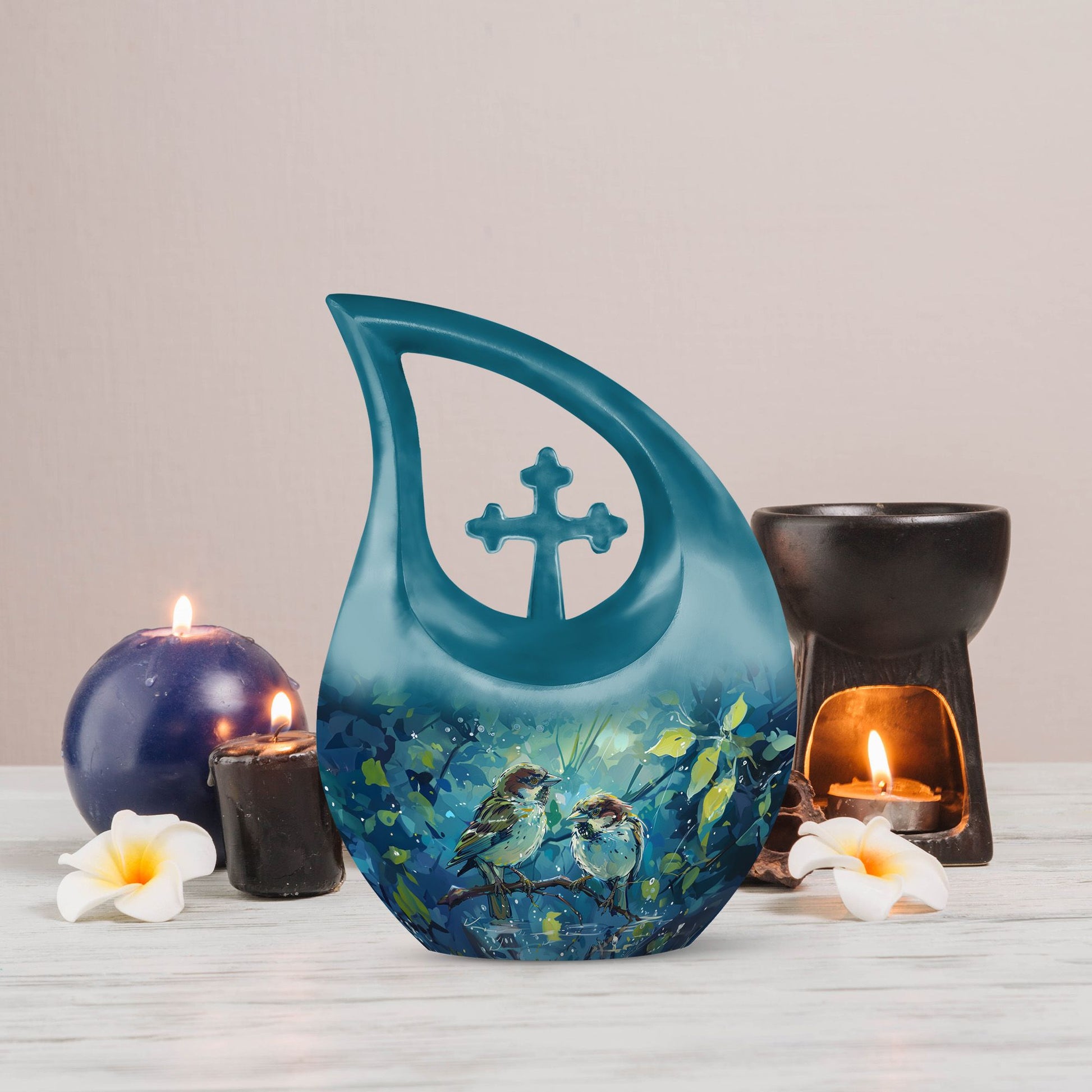 10-inch Rainy Day Sparrow Urn