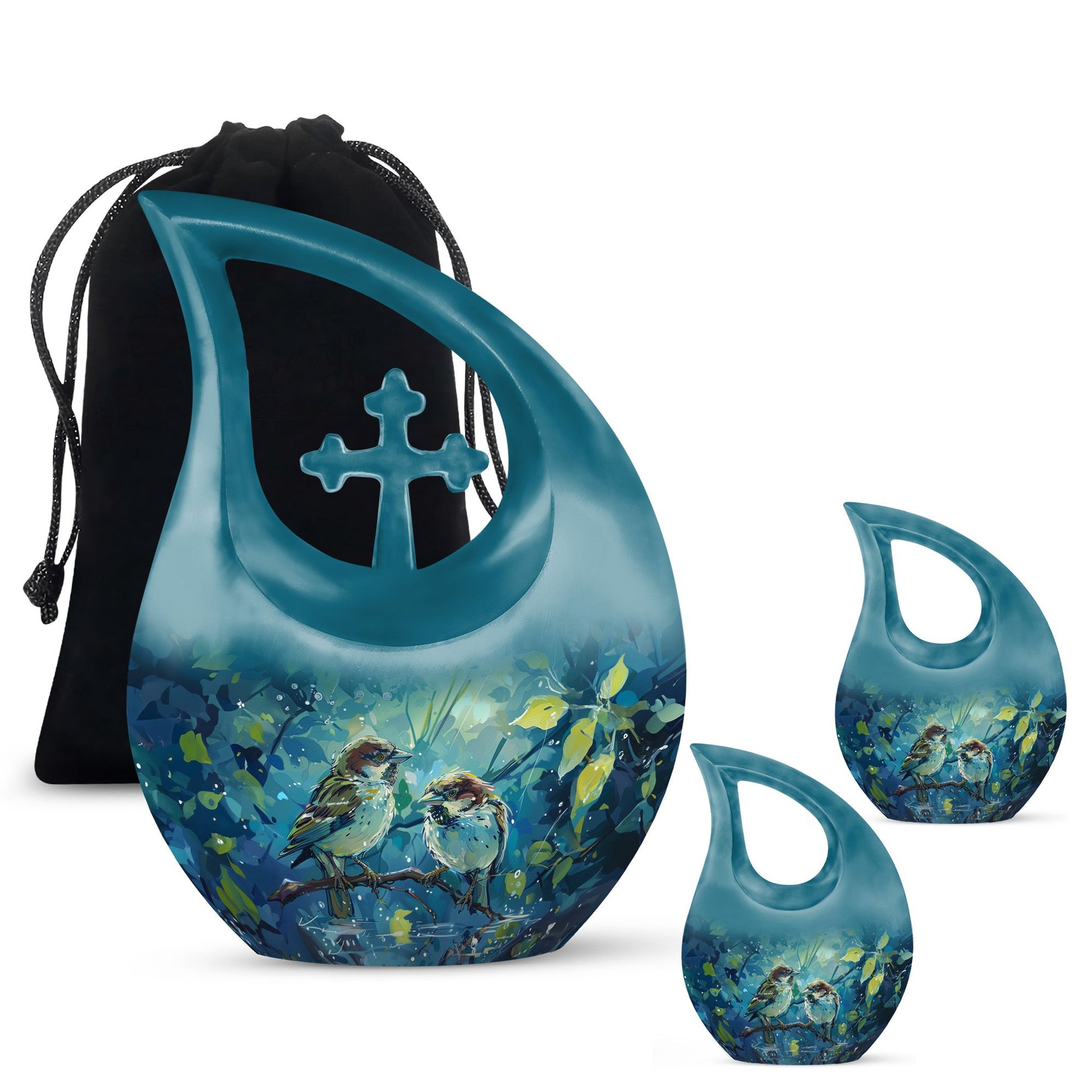 Sparrow Pair Cremation Urn for Human Ashes - Cremation Urns For Adults