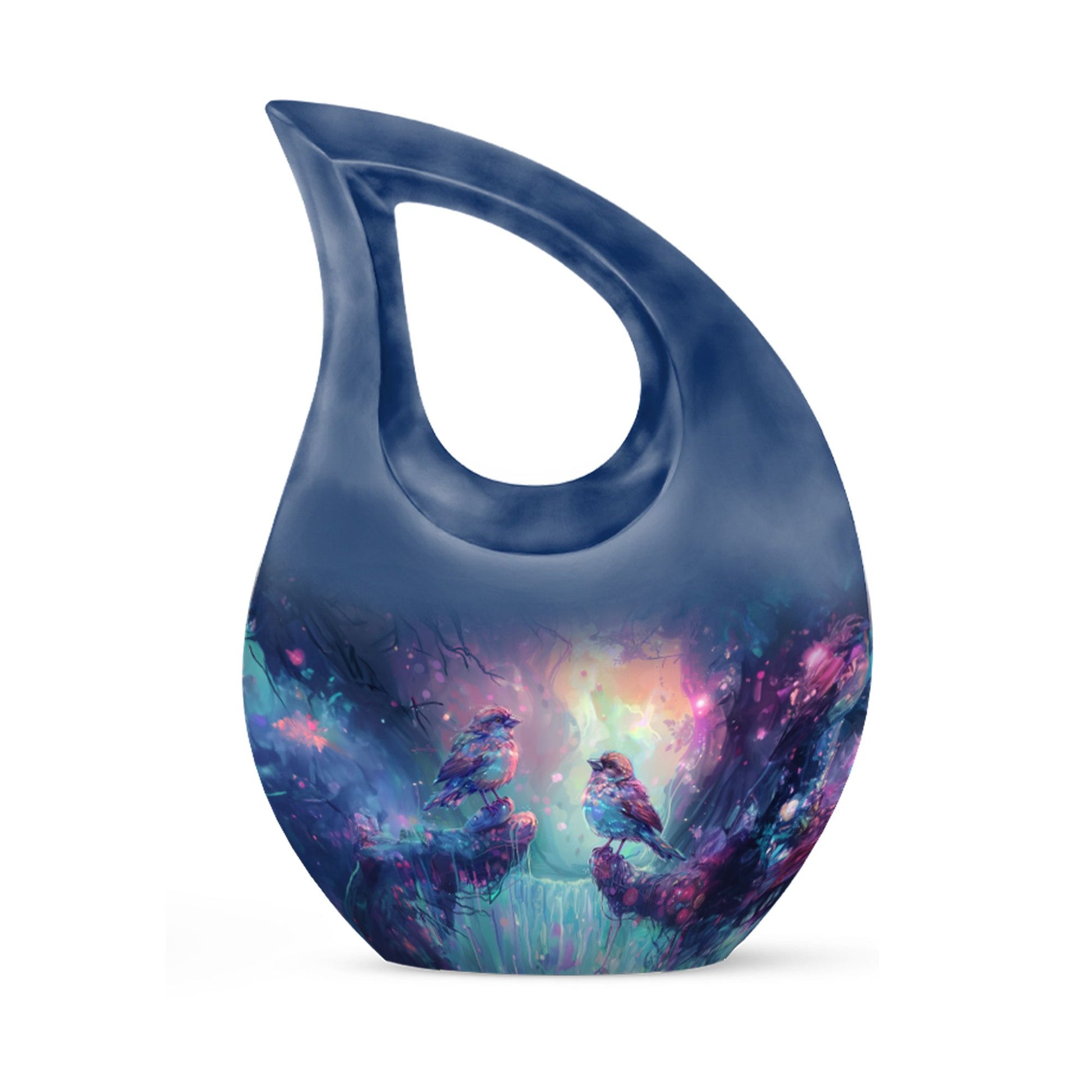 Colorful Birds Cremation Urn for Human Ashes For Mom and Dad