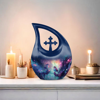 10-inch Magical Forest Sparrow Urn 