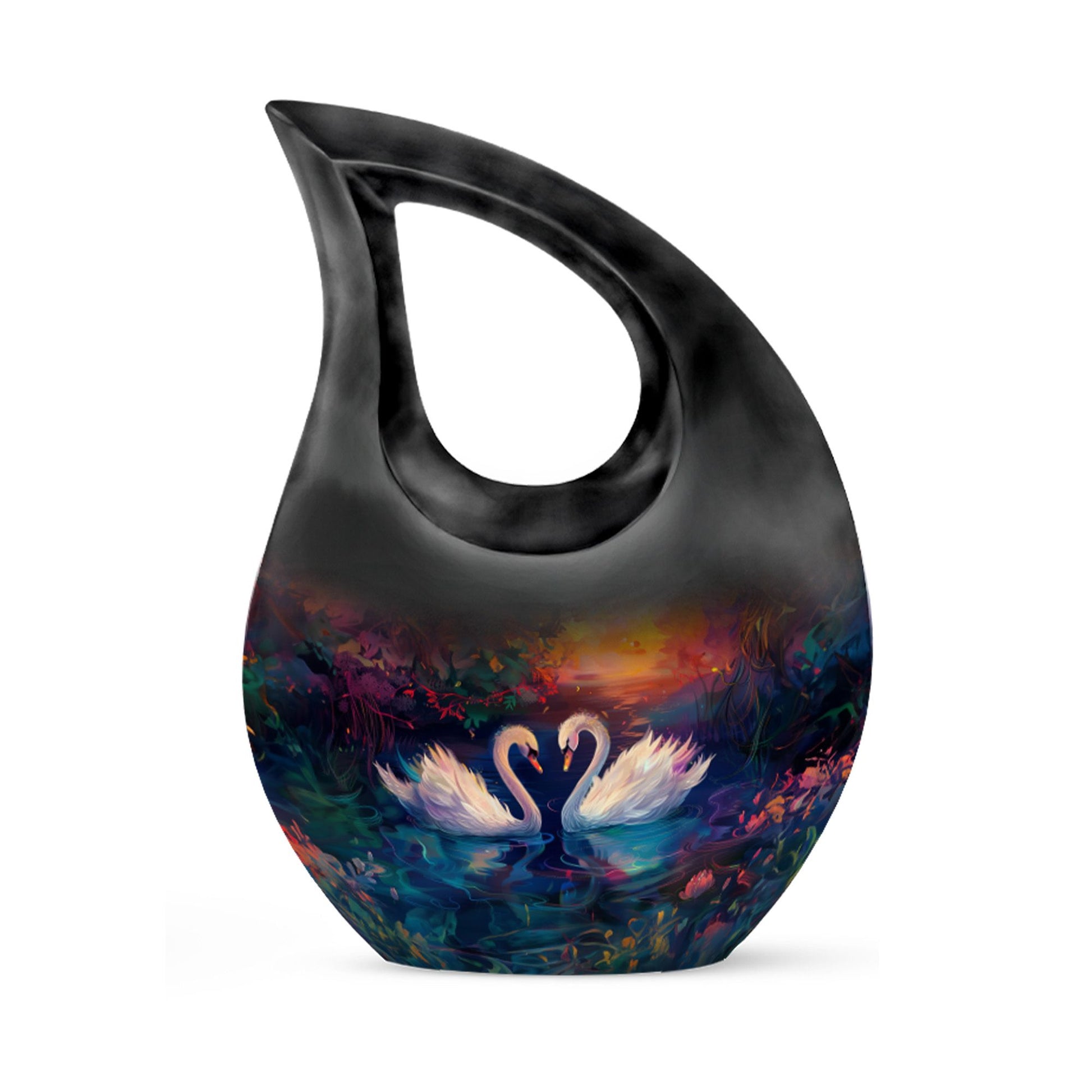 Sunset Swan Cremation Urn for Human Ashes - Urn For Men & Women