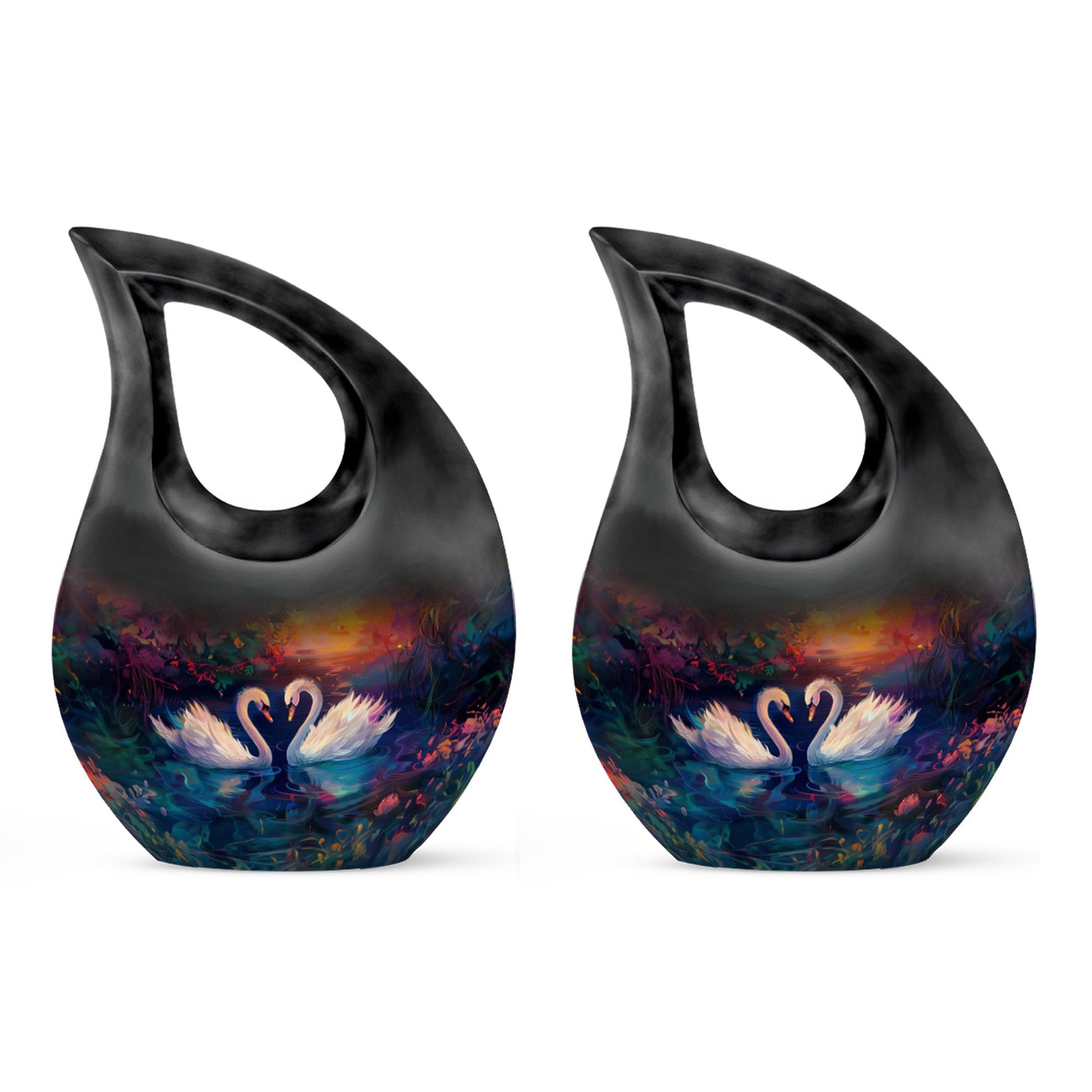 Sunset Swan Cremation Urn for Human Ashes - Urn For Men & Women