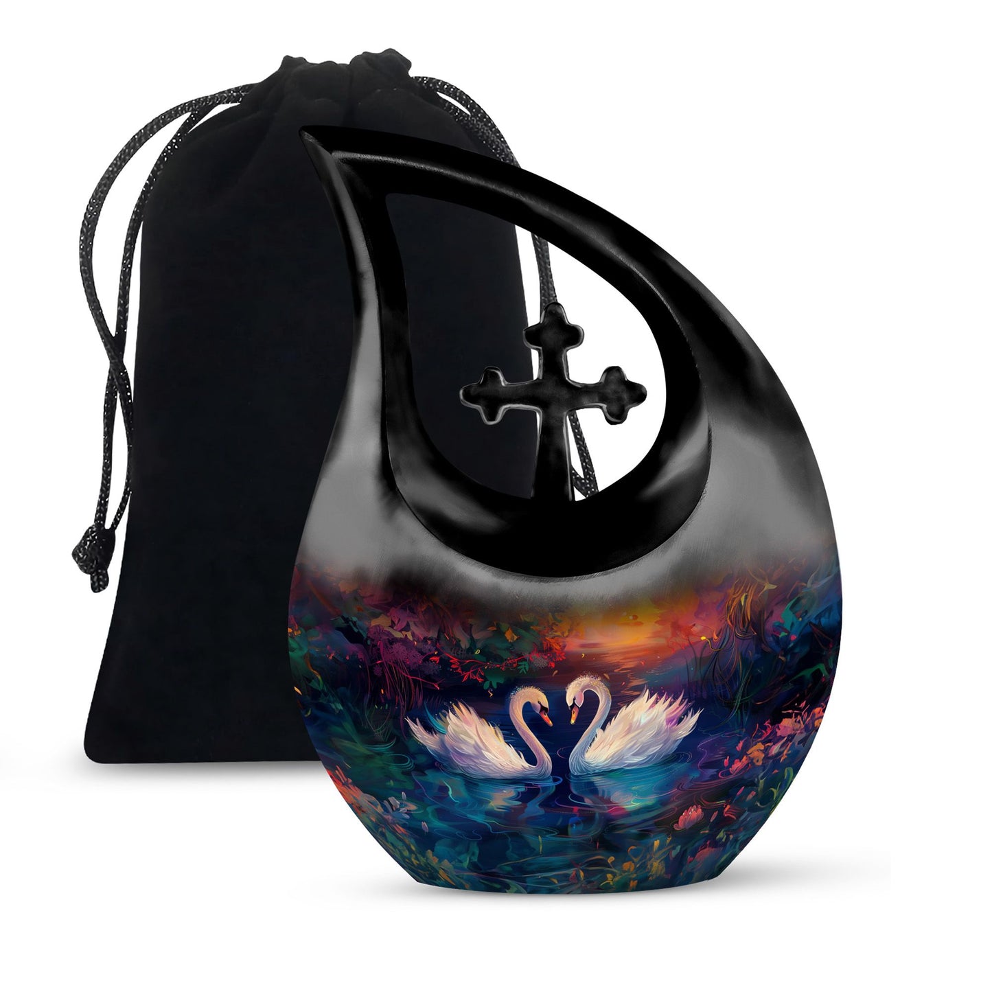 Sunset Swans Harmony Urn, 