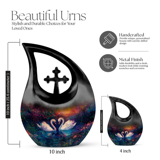 Sunset Swans Harmony Urn, 