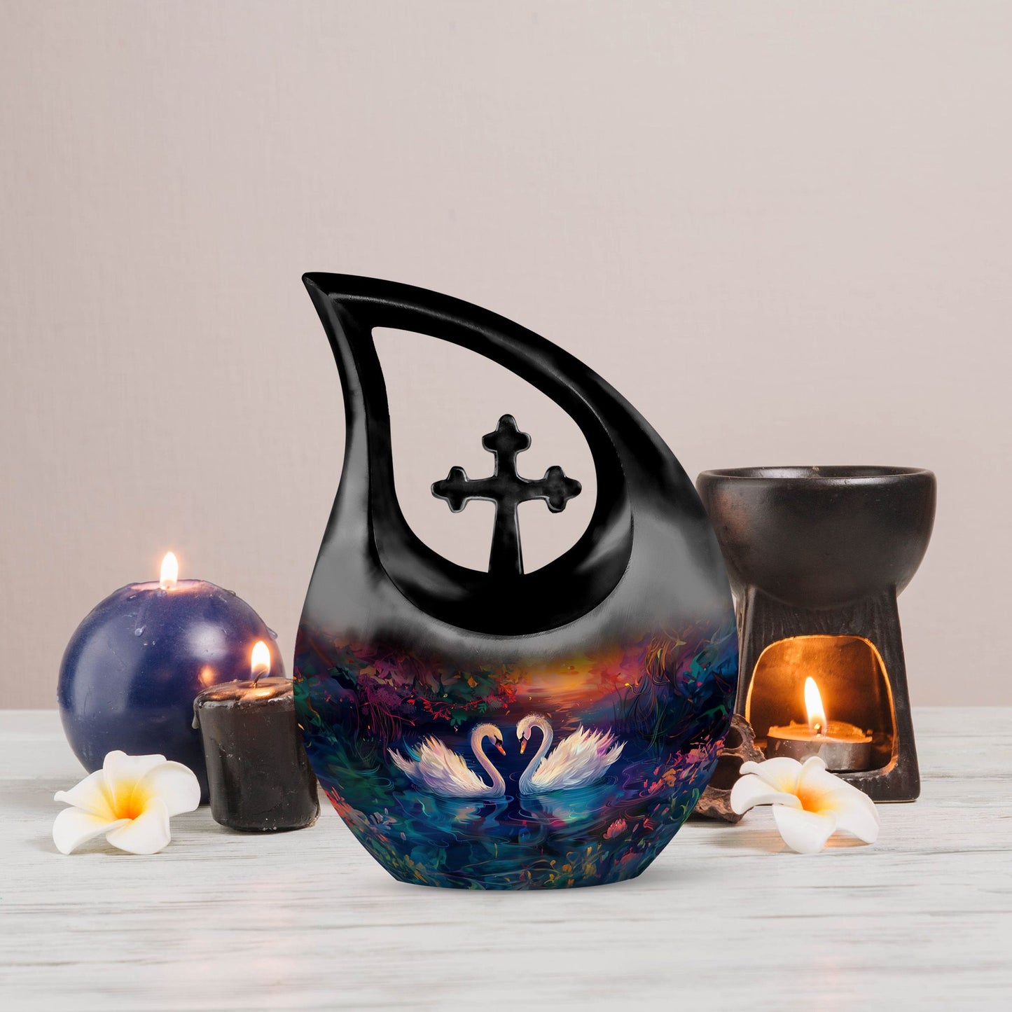 Sunset Swans Harmony Urn, 