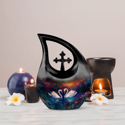 Sunset Swans Harmony Urn, 