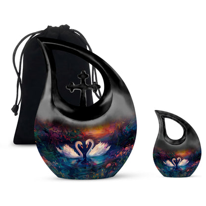 Sunset Swans Harmony Urn, 