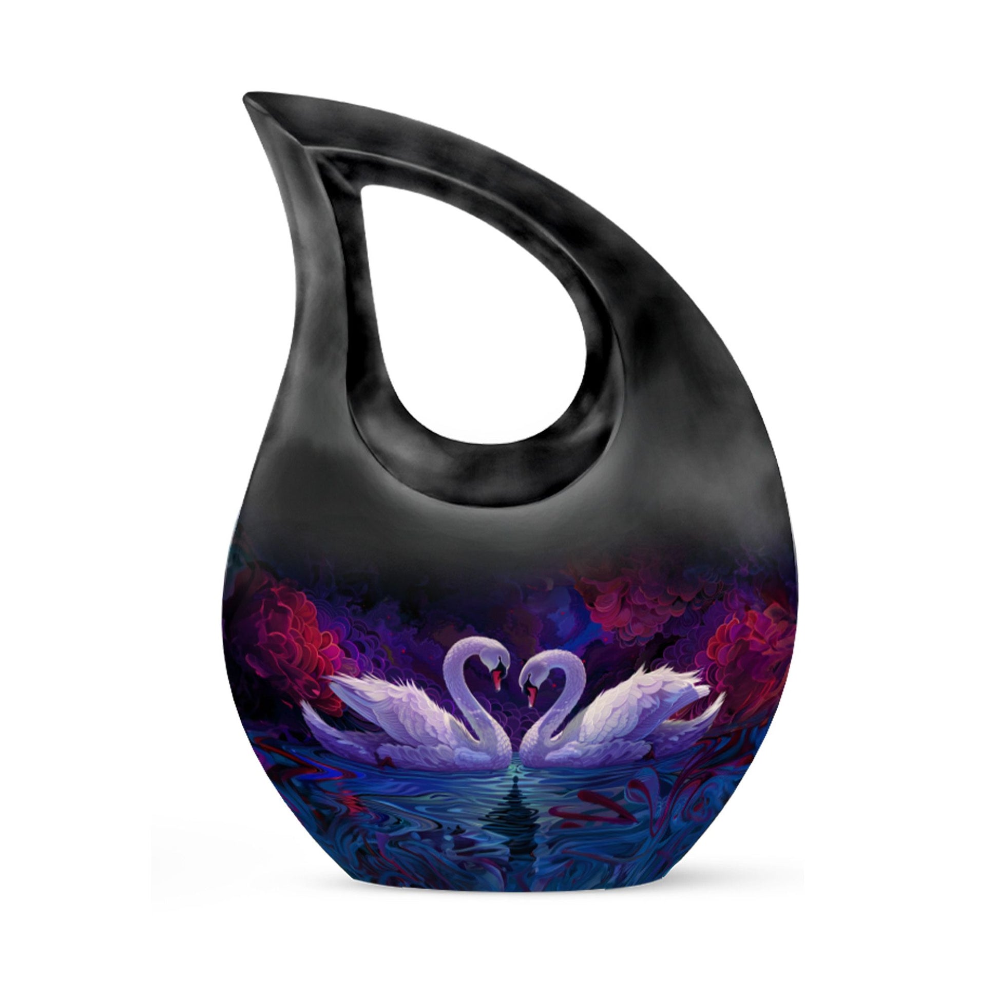 Dual Swan Cremation Urns For Human Ashes - Burial Urns For Adult