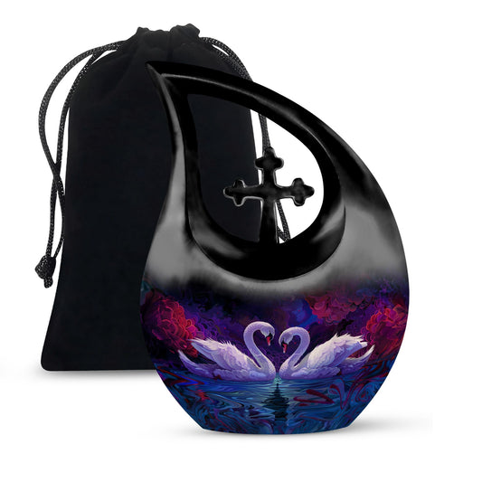 Mystical Swan Reflections Urn