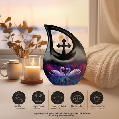 Mystical Swan Reflections Urn