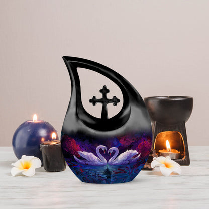 Mystical Swan Reflections Urn