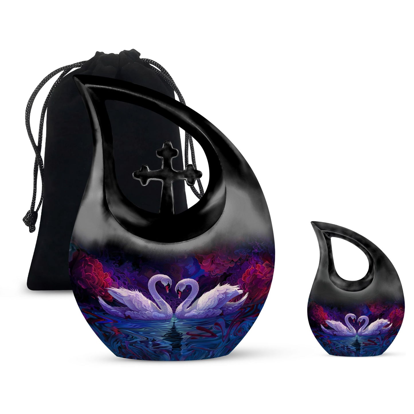 Mystical Swan Reflections Urn